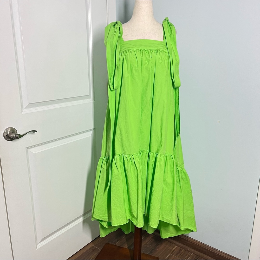 Christopher John Rogers + Target Green Hi-low Dress With Shoulder size XS - Picture 4 of 11